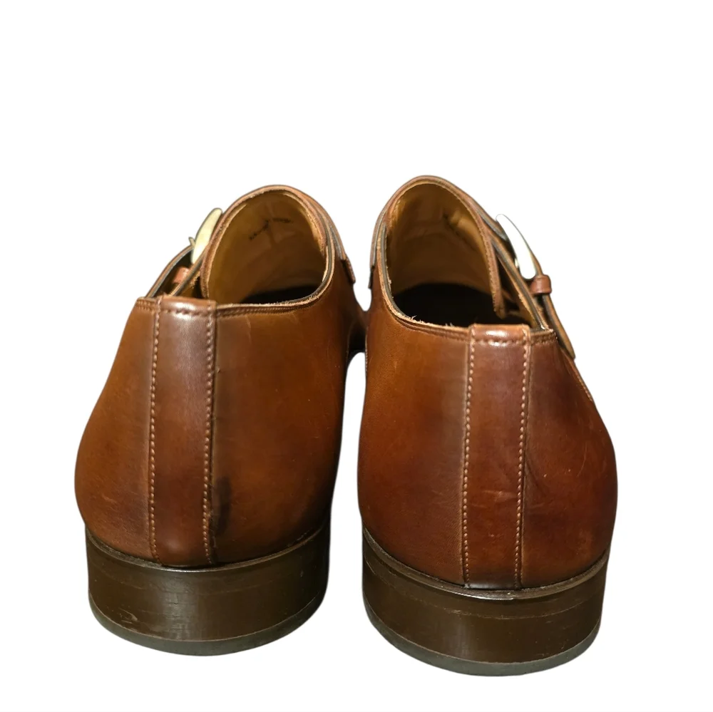 MAGNANNI Men's‎ Marco II Monk Strap Leather Dress Shoes - Size 12